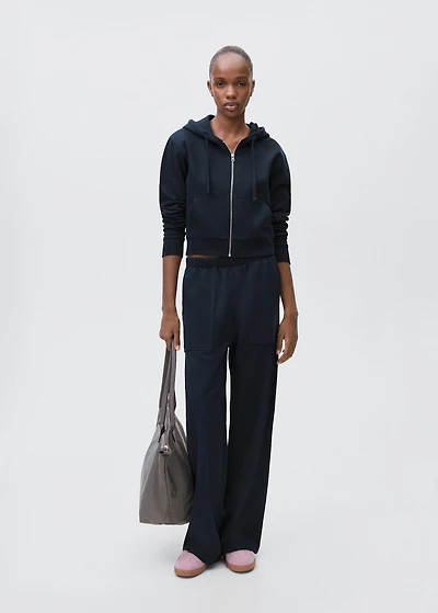 Cotton joggers with seams