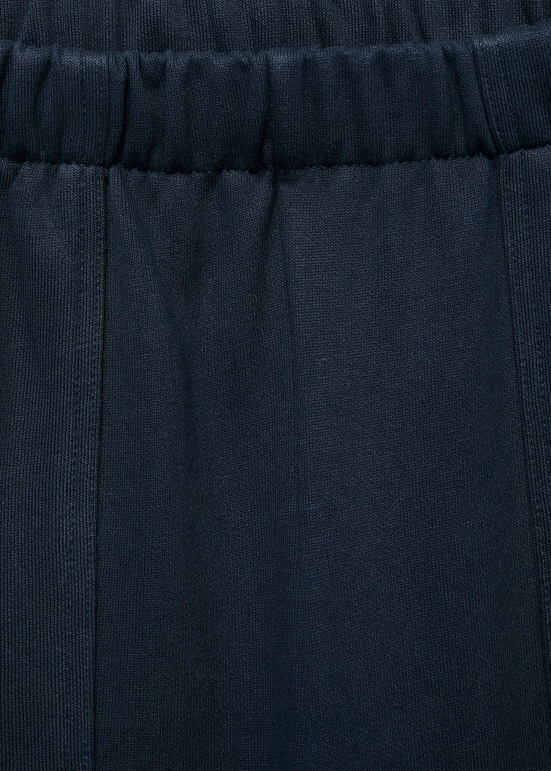 Cotton joggers with seams
