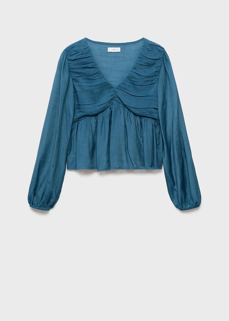 Ruched flowing blouse