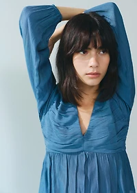 Ruched flowing blouse