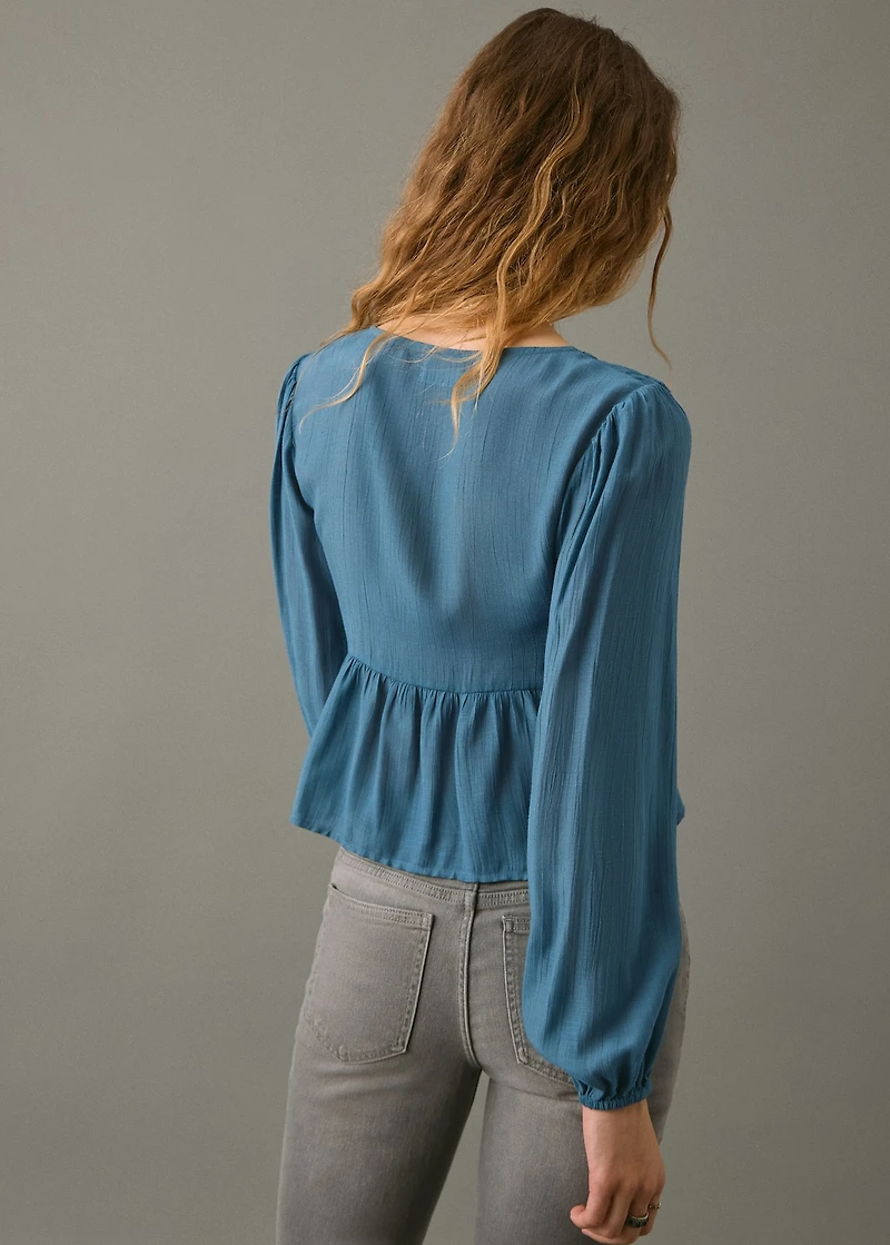 Ruched flowing blouse