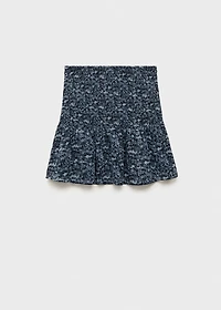 Printed short skirt