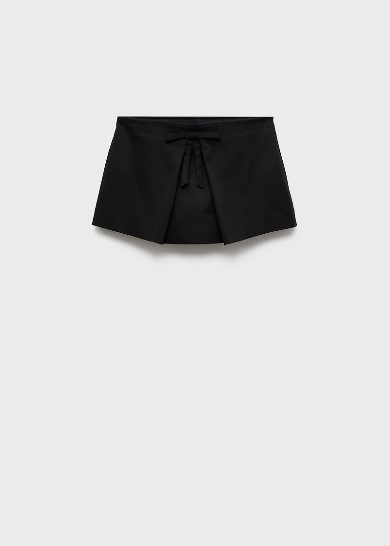 Mini skort with bow