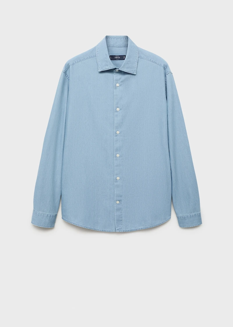 100% cotton chambray shirt