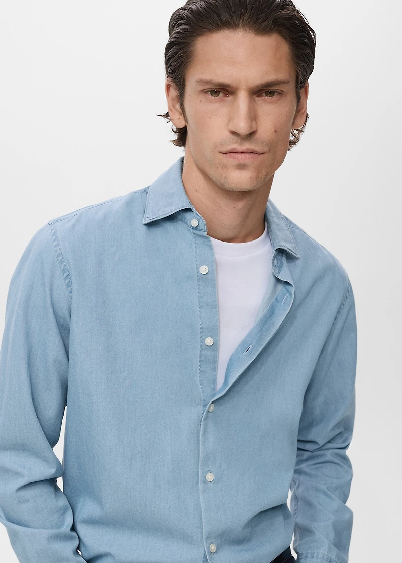 100% cotton chambray shirt