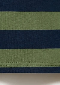 Striped cotton polo shirt