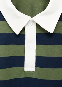 Striped cotton polo shirt