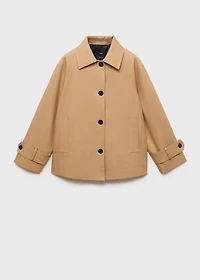 Oversized barn jacket with epaulettes