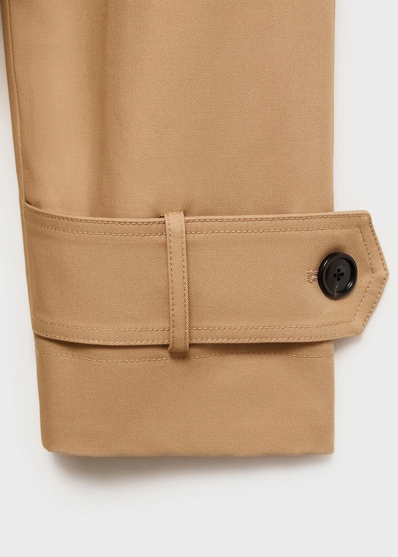 Oversized barn jacket with epaulettes