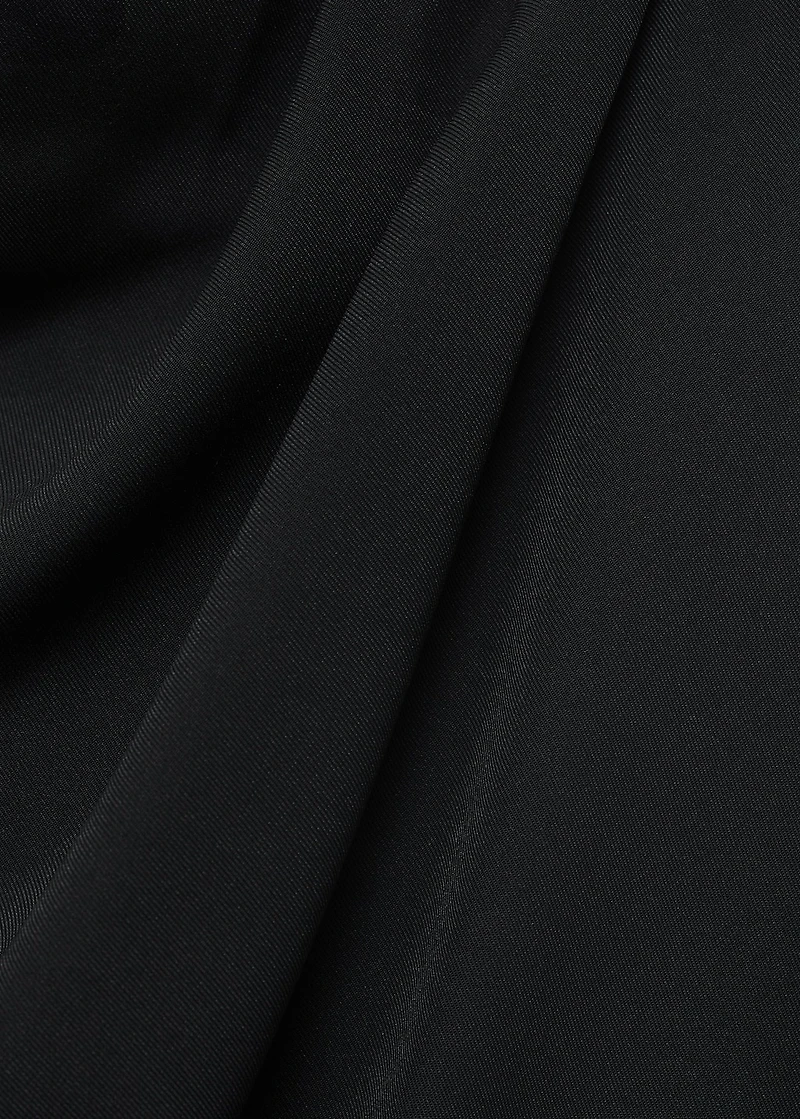 Long jumpsuit with draped neck and belt