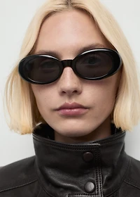 High-neck leather jacket