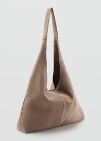 Leather tote bag
