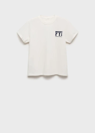 Printed cotton-blend t-shirt