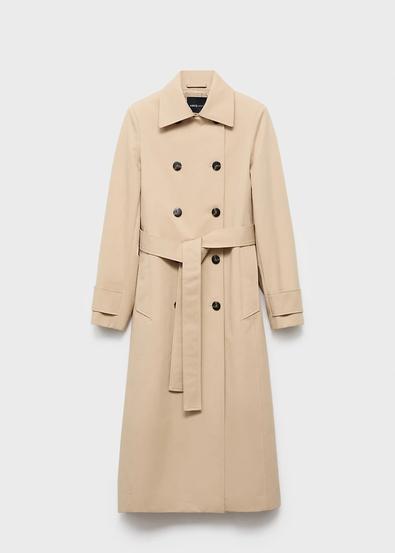 Classic 100% cotton trench coat
