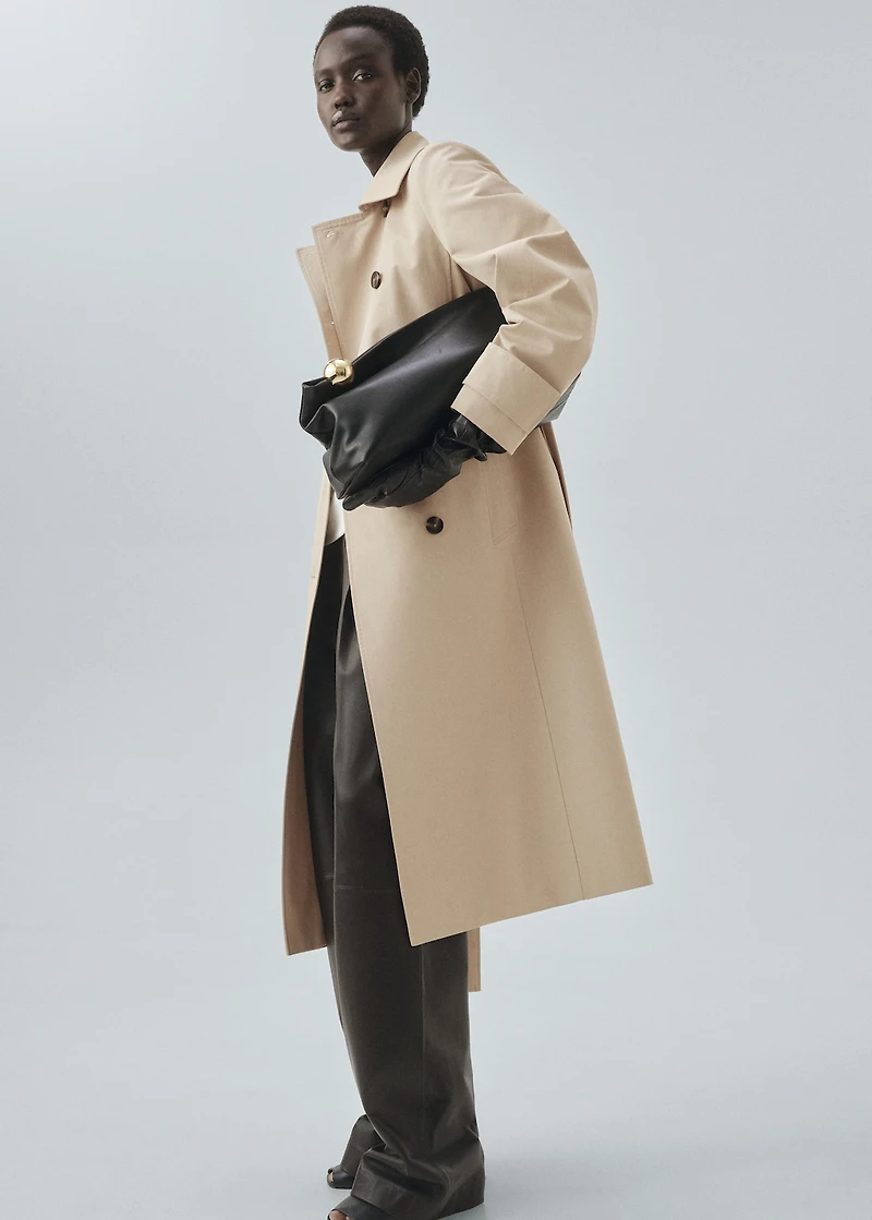 Classic 100% cotton trench coat