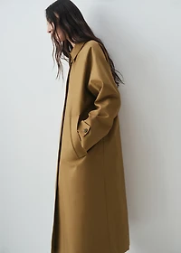 100% cotton long trench coat