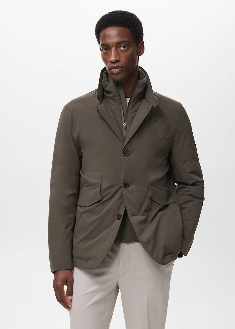 Packable water-repellent padded Thermolite® jacket