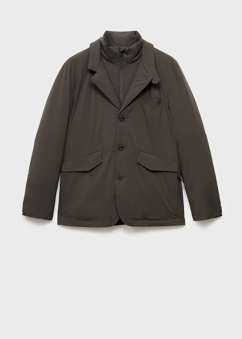 Packable water-repellent padded Thermolite® jacket