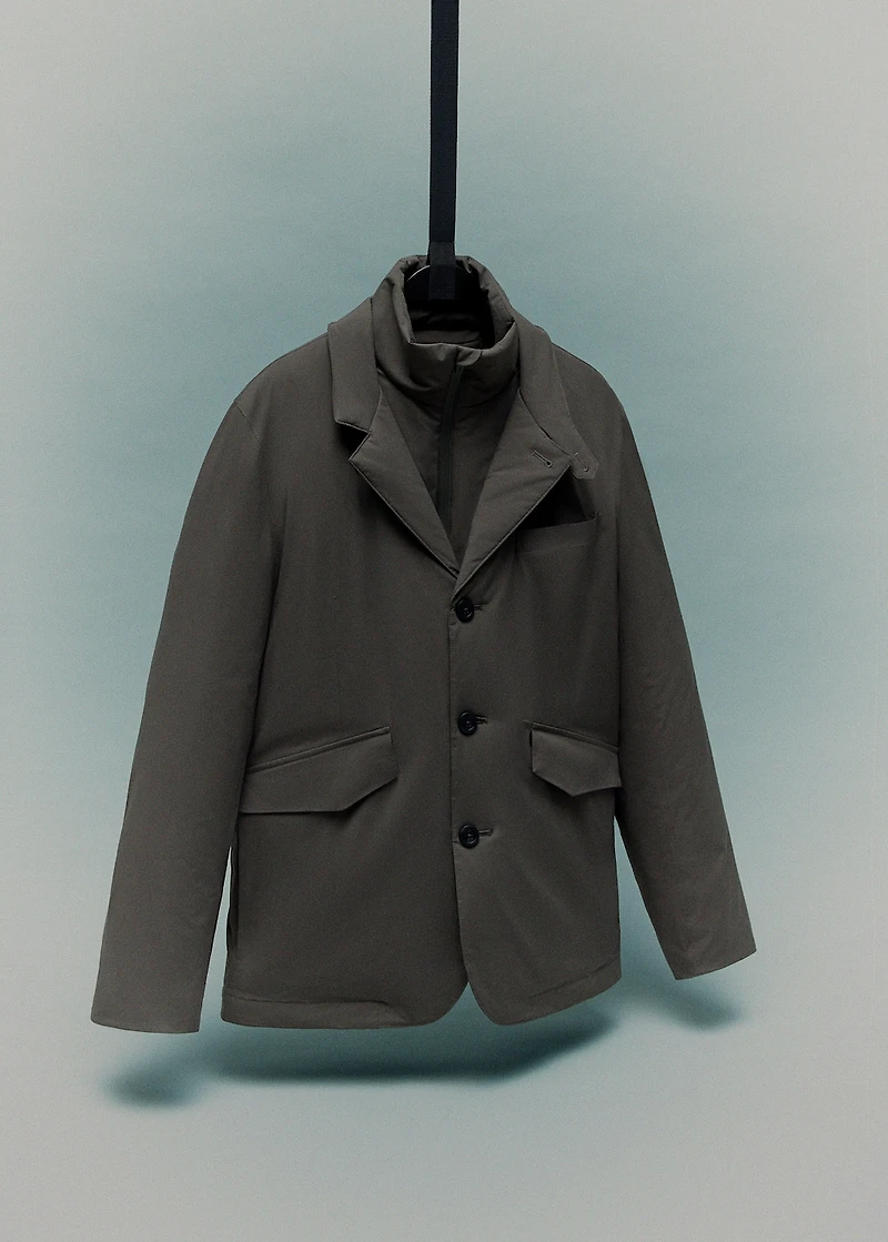 Packable water-repellent padded Thermolite® jacket