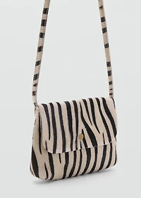 Animal print leather bag