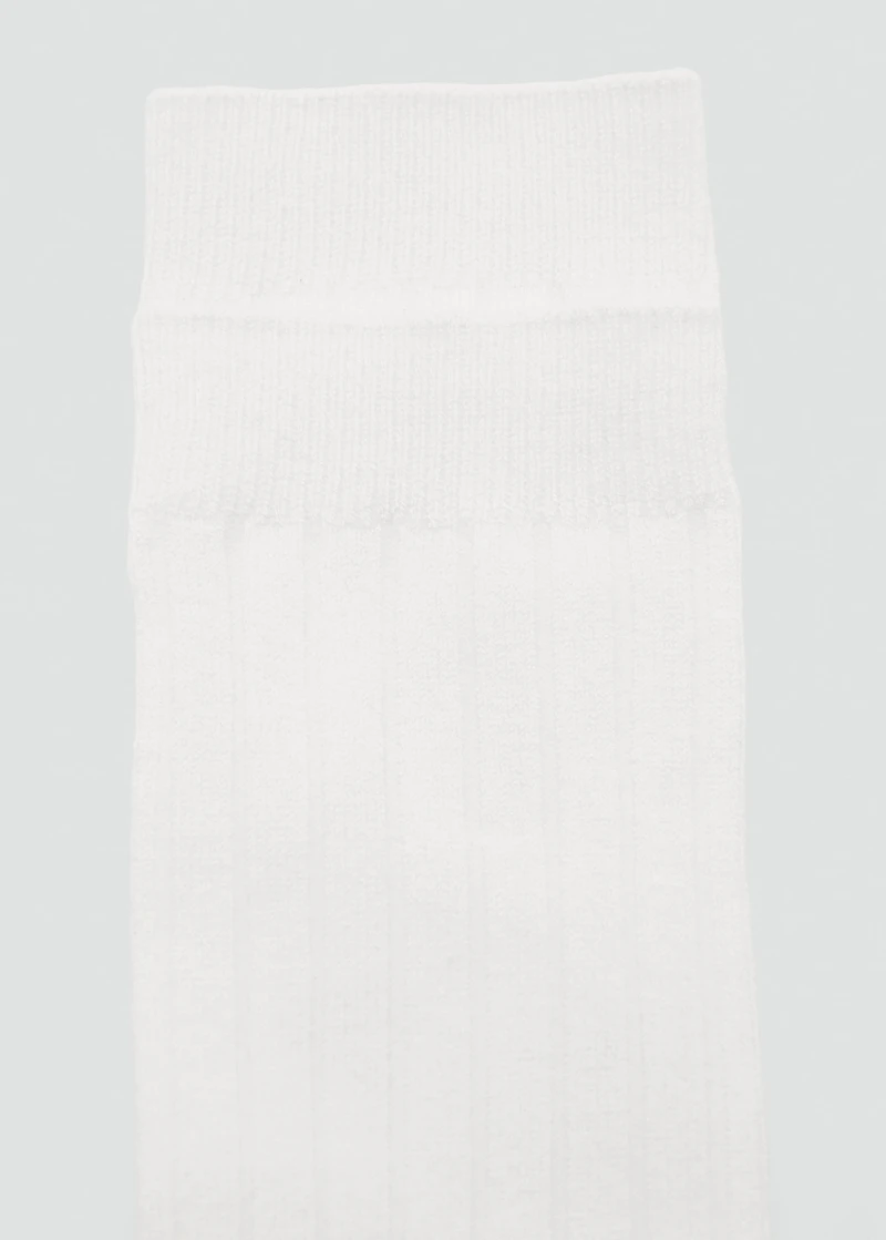 Ribbed wool blend socks