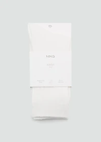 Ribbed wool blend socks