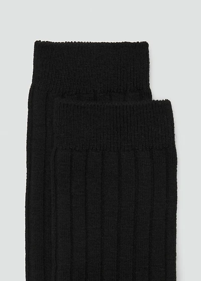 Ribbed wool blend socks