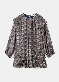 Ruffled printed dress