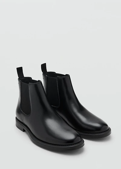 Faux-effect chelsea ankle boots