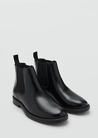 Faux-leather chelsea ankle boots