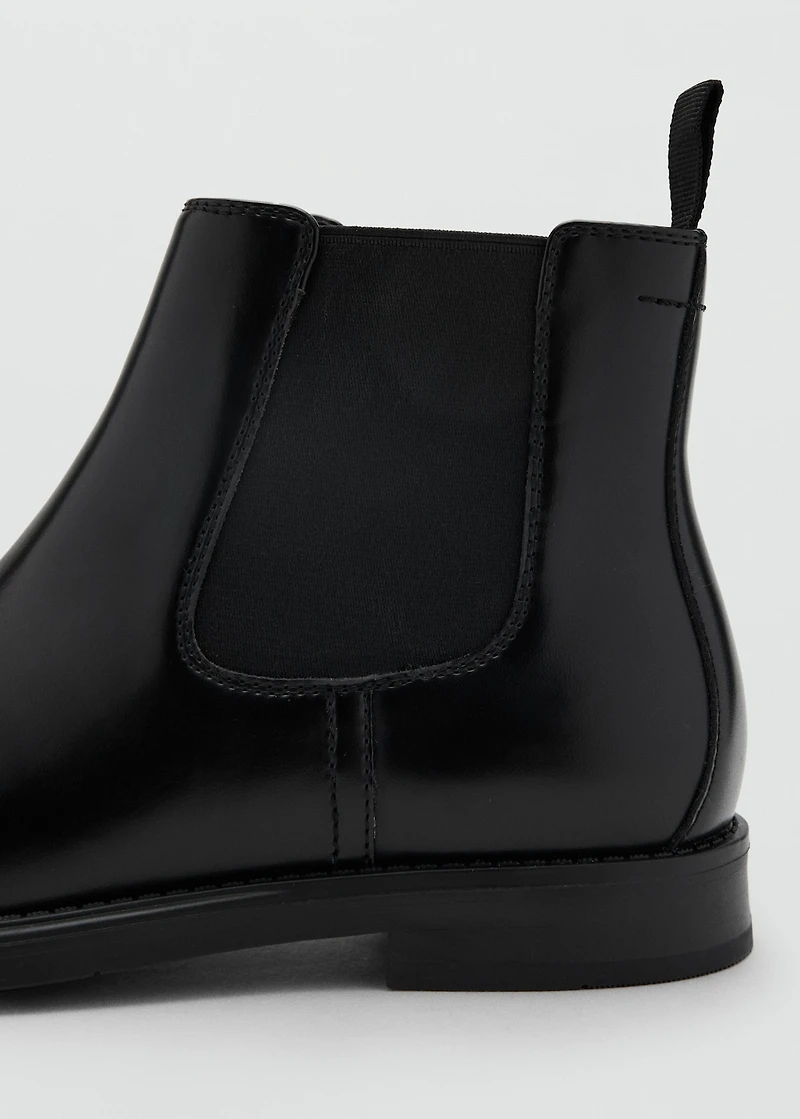 Faux-leather chelsea ankle boots