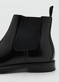 Faux-leather chelsea ankle boots