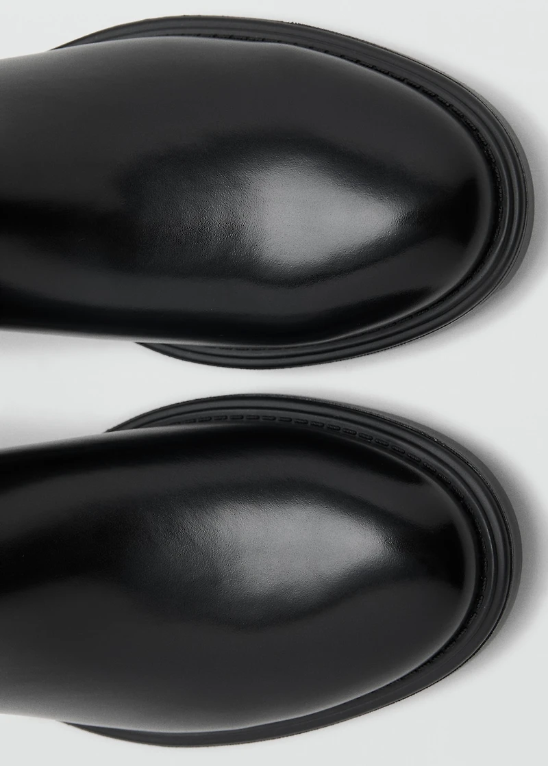 Faux-leather chelsea ankle boots