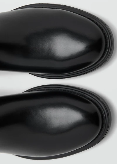 Faux-leather chelsea ankle boots