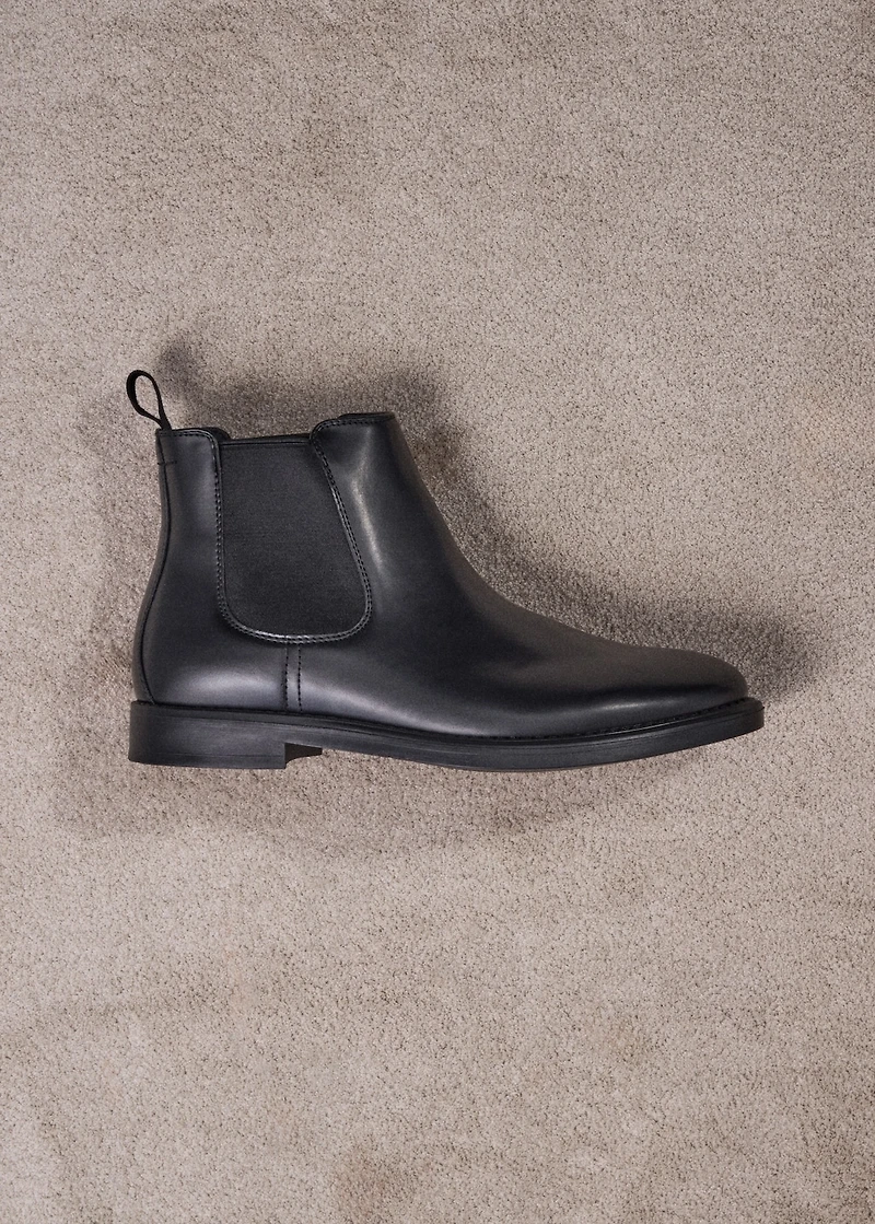 Faux-leather chelsea ankle boots