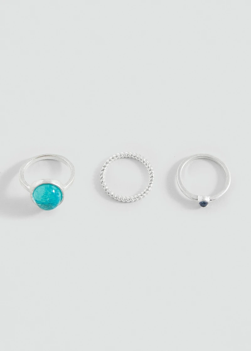 Pack of 3 combined rings