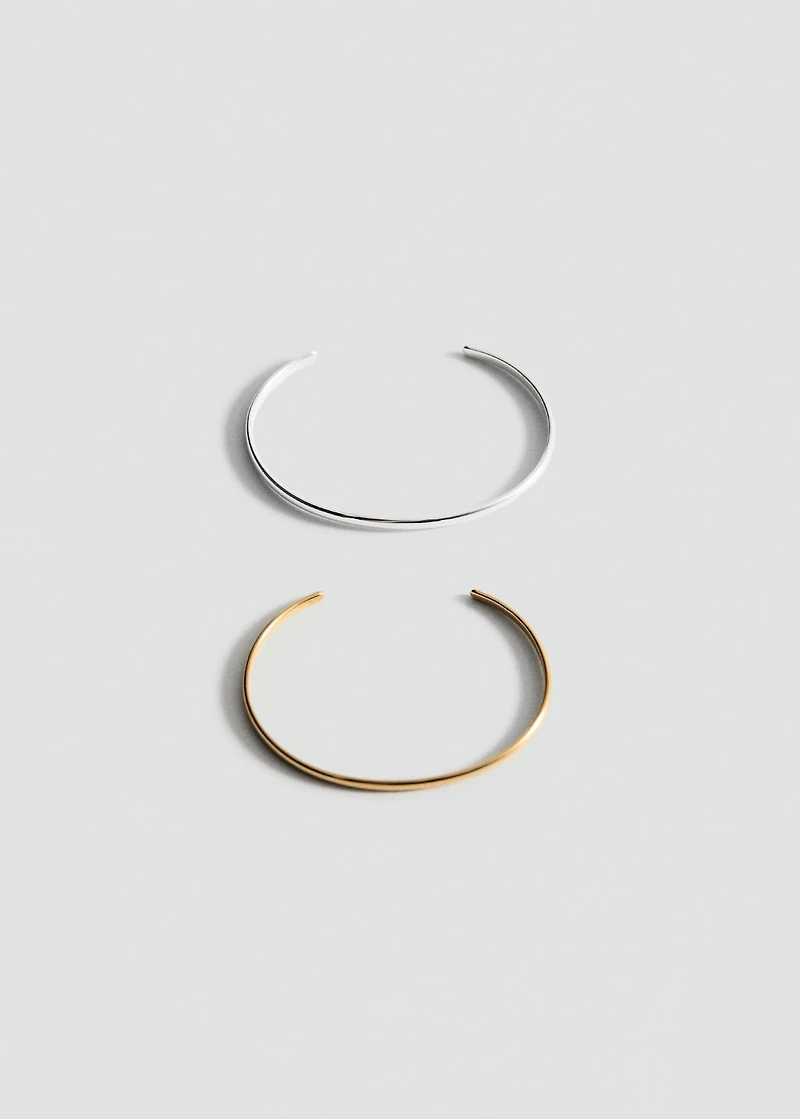 Set of assorted stainless steel bracelets