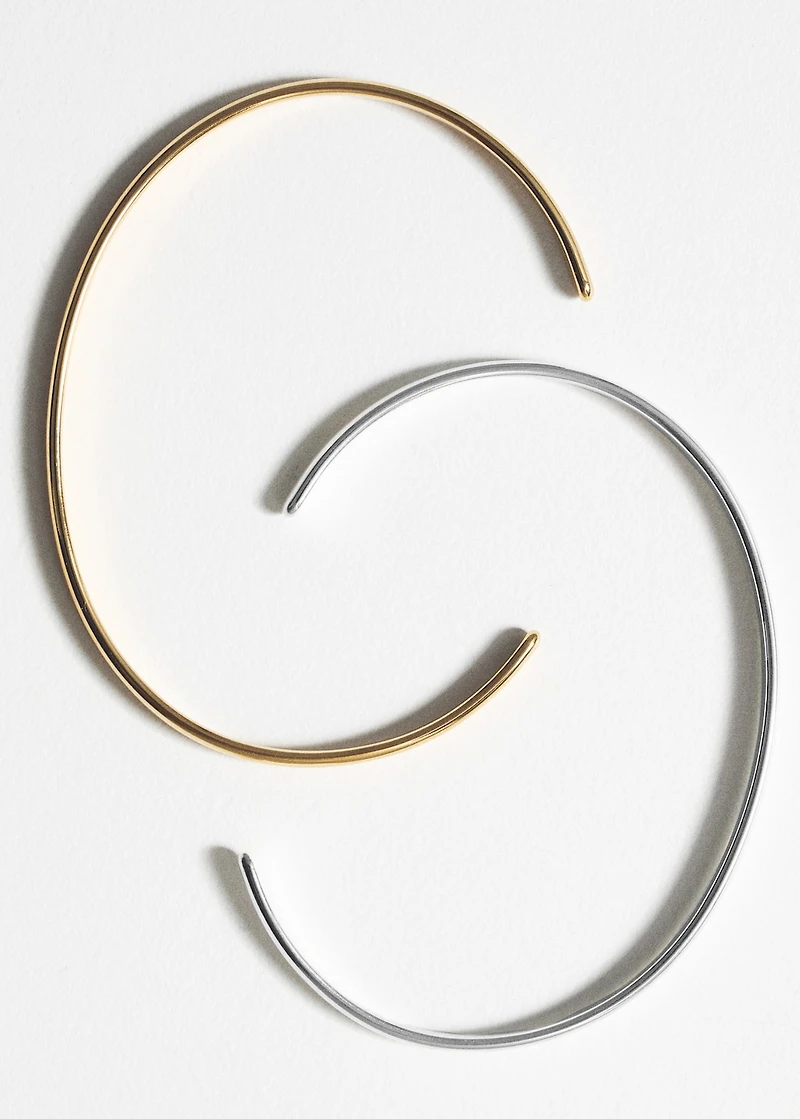 Set of assorted stainless steel bracelets