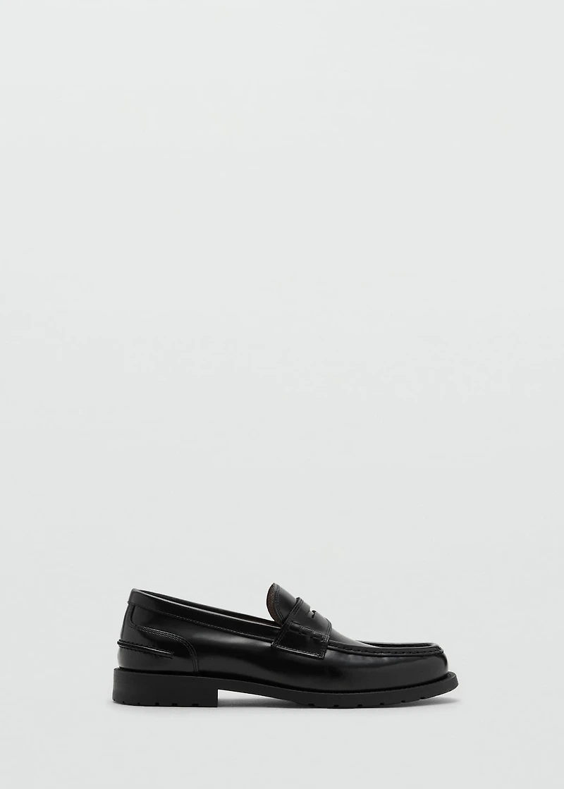Leather penny loafers