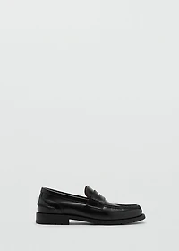 Leather penny loafers
