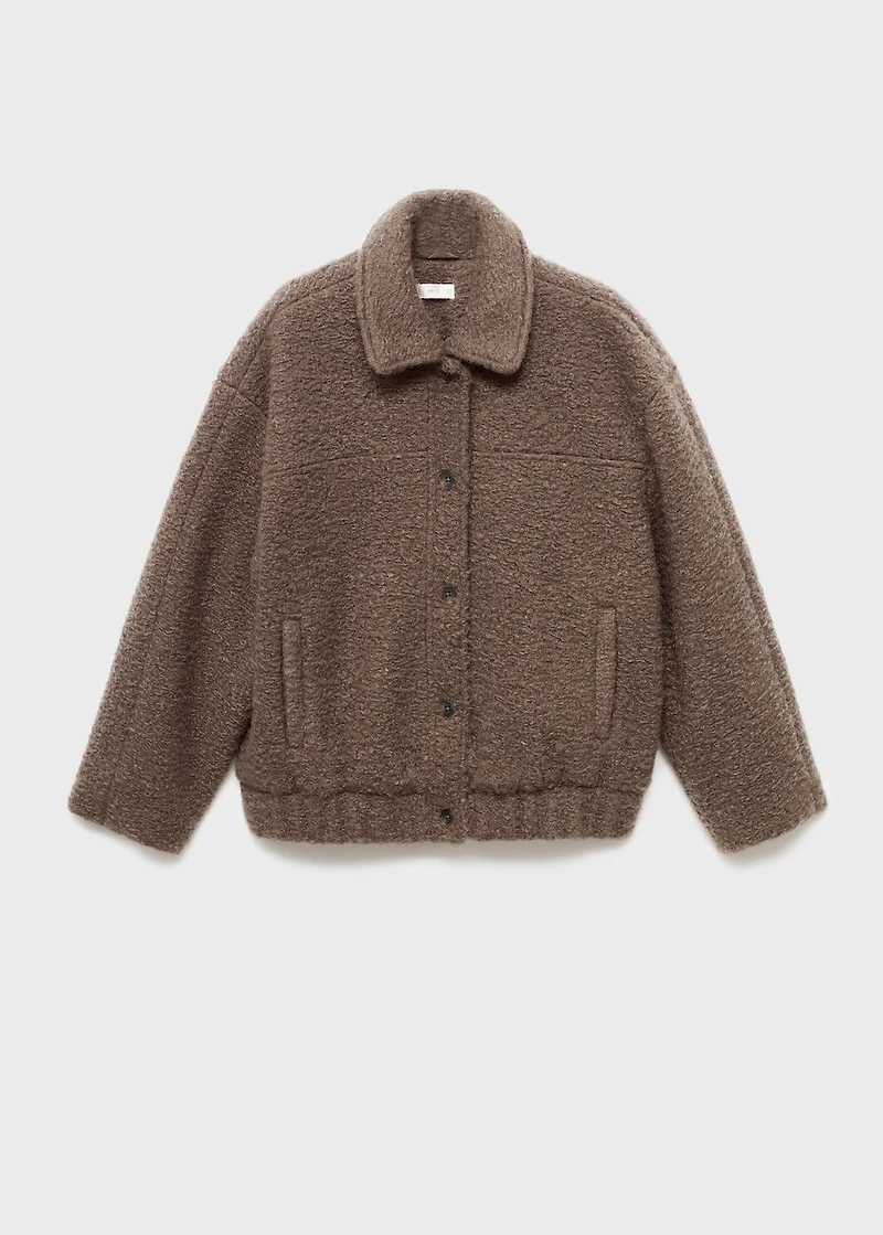 Shearling-effect bomber jacket