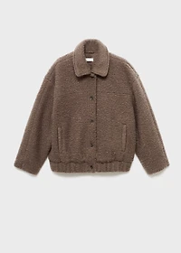 Shearling-effect bomber jacket
