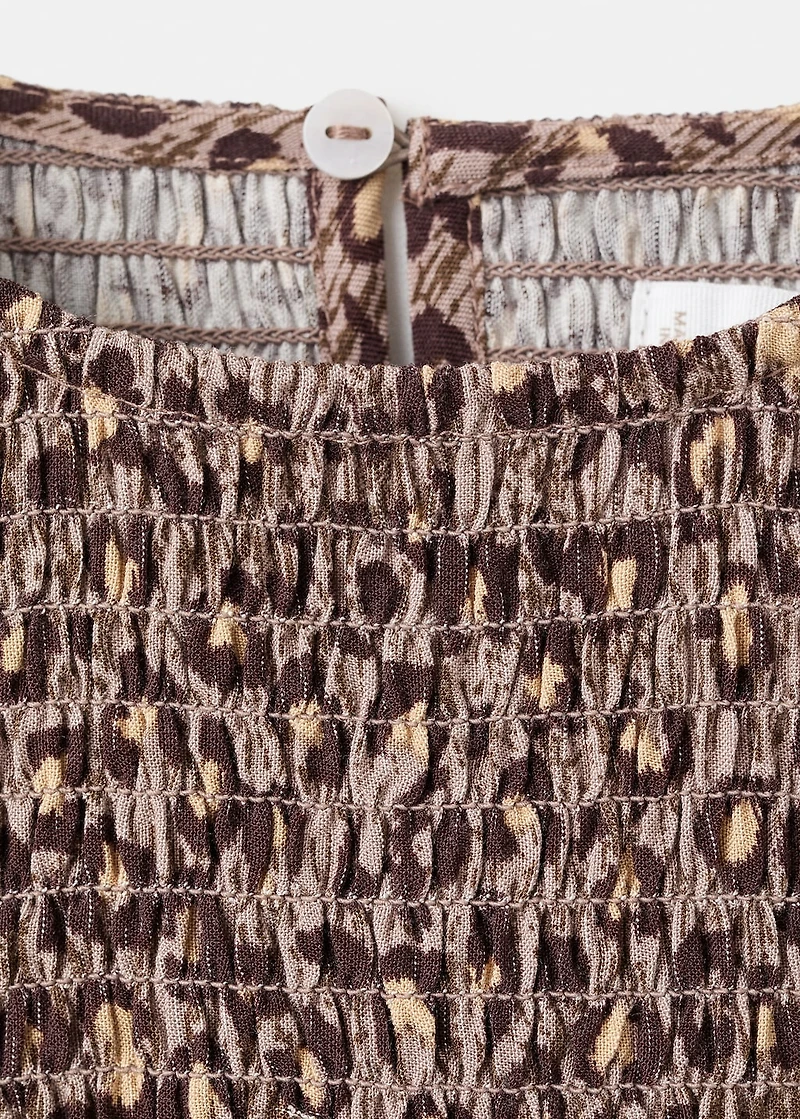 Leopard-print ruffled dress