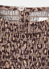 Leopard-print ruffled dress