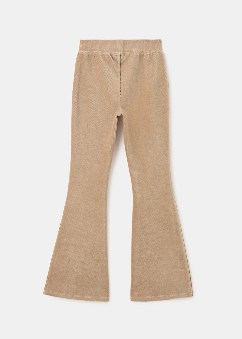 Corduroy flared leggings