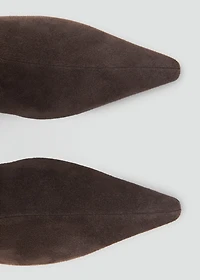 Suede kitten-heel boots