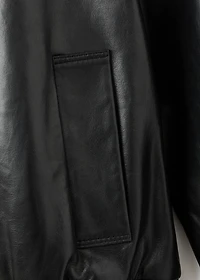 100% leather bomber jacket