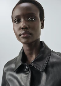 100% leather bomber jacket