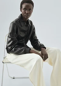 100% leather bomber jacket