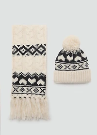 Knitted bobble hat